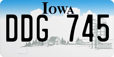 IA license plate DDG745