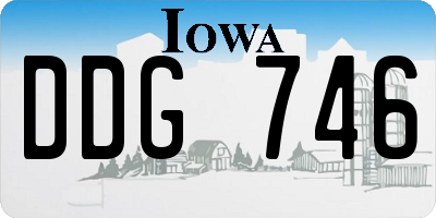 IA license plate DDG746