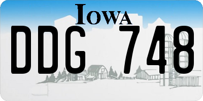 IA license plate DDG748