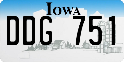 IA license plate DDG751