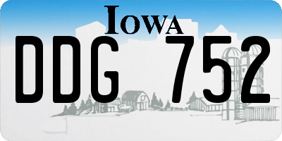 IA license plate DDG752