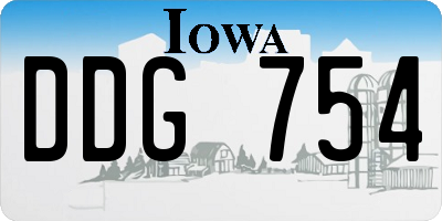 IA license plate DDG754
