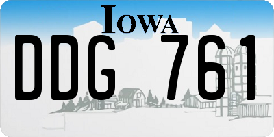 IA license plate DDG761