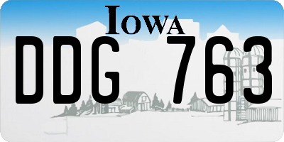 IA license plate DDG763