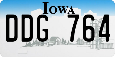 IA license plate DDG764
