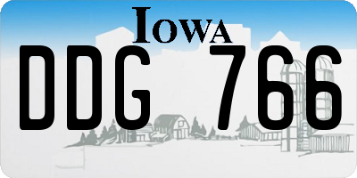 IA license plate DDG766