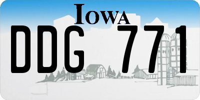 IA license plate DDG771