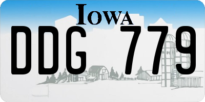 IA license plate DDG779