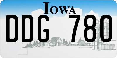 IA license plate DDG780