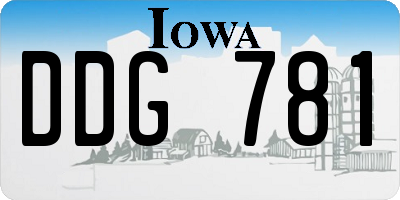 IA license plate DDG781