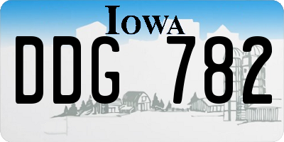 IA license plate DDG782