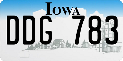 IA license plate DDG783