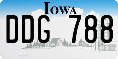 IA license plate DDG788