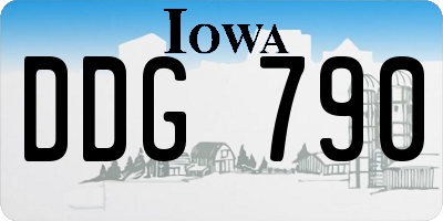 IA license plate DDG790