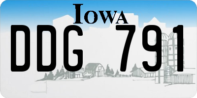 IA license plate DDG791