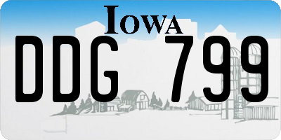 IA license plate DDG799