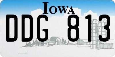 IA license plate DDG813