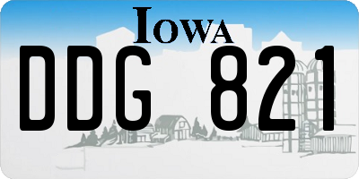 IA license plate DDG821