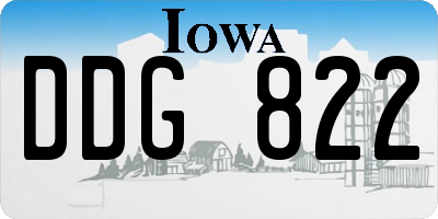 IA license plate DDG822