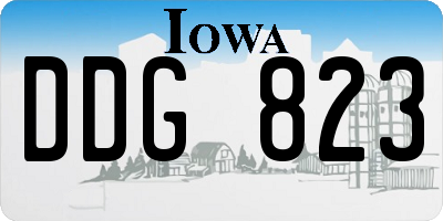 IA license plate DDG823