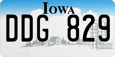 IA license plate DDG829