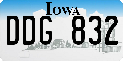 IA license plate DDG832