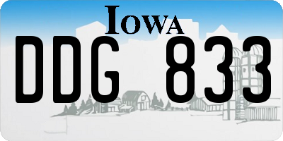 IA license plate DDG833