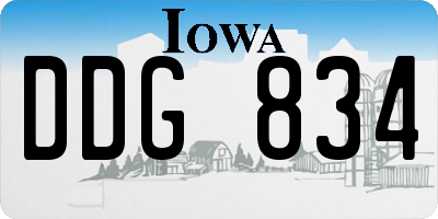 IA license plate DDG834