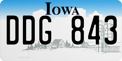 IA license plate DDG843