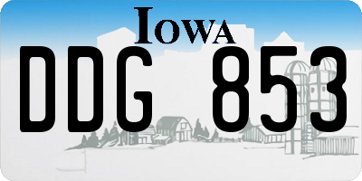 IA license plate DDG853