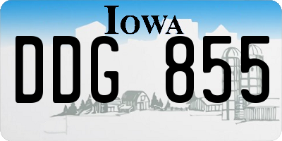 IA license plate DDG855