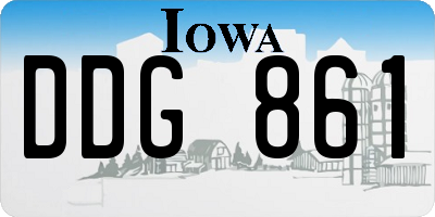 IA license plate DDG861