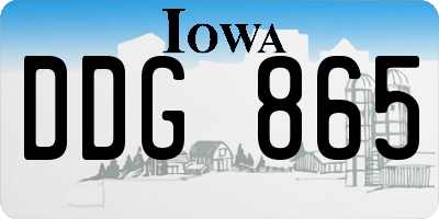 IA license plate DDG865