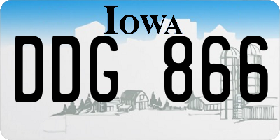 IA license plate DDG866