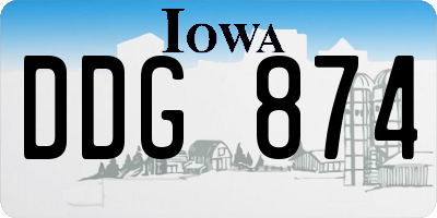 IA license plate DDG874