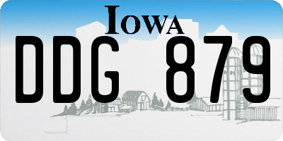 IA license plate DDG879