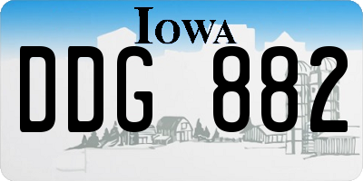 IA license plate DDG882