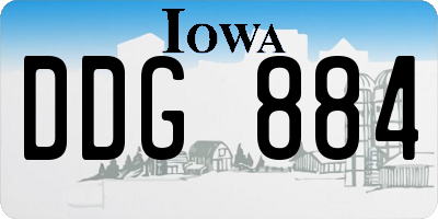IA license plate DDG884