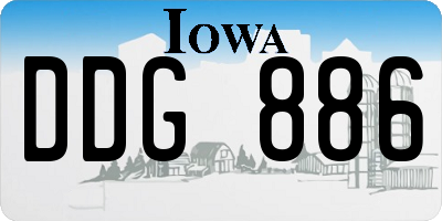 IA license plate DDG886