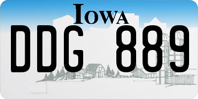 IA license plate DDG889