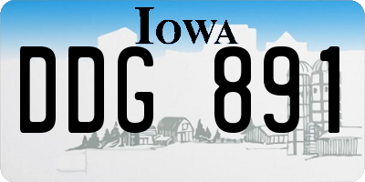 IA license plate DDG891