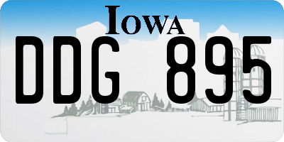 IA license plate DDG895