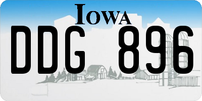 IA license plate DDG896