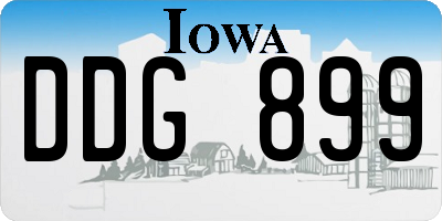 IA license plate DDG899