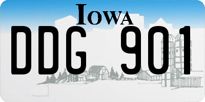 IA license plate DDG901