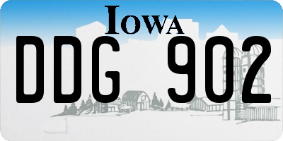 IA license plate DDG902