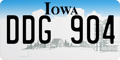 IA license plate DDG904