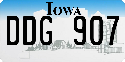 IA license plate DDG907