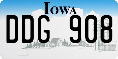 IA license plate DDG908