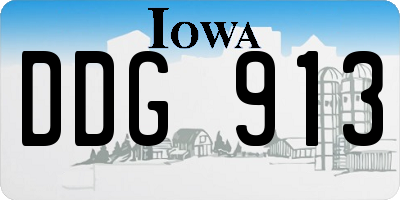 IA license plate DDG913